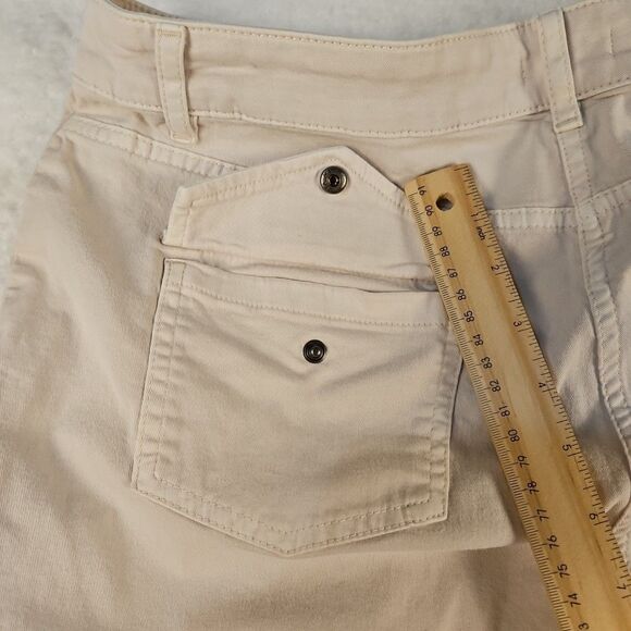 J. Jill Khaki Sz 14 Tall Stretch Casual Mid Rise‎ Flat Front Straight Leg Pants - Picture 11 of 12